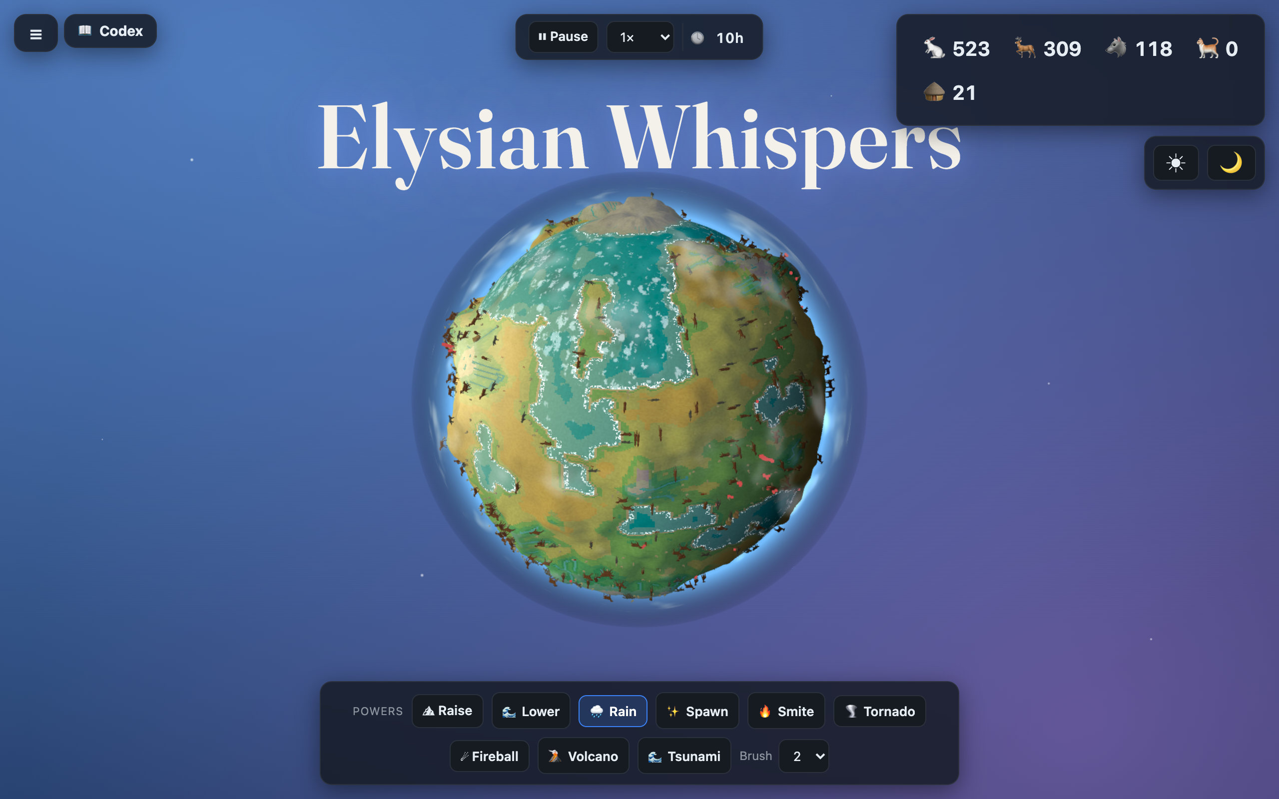 Elysian Whispers — a procedurally generated 3D planet